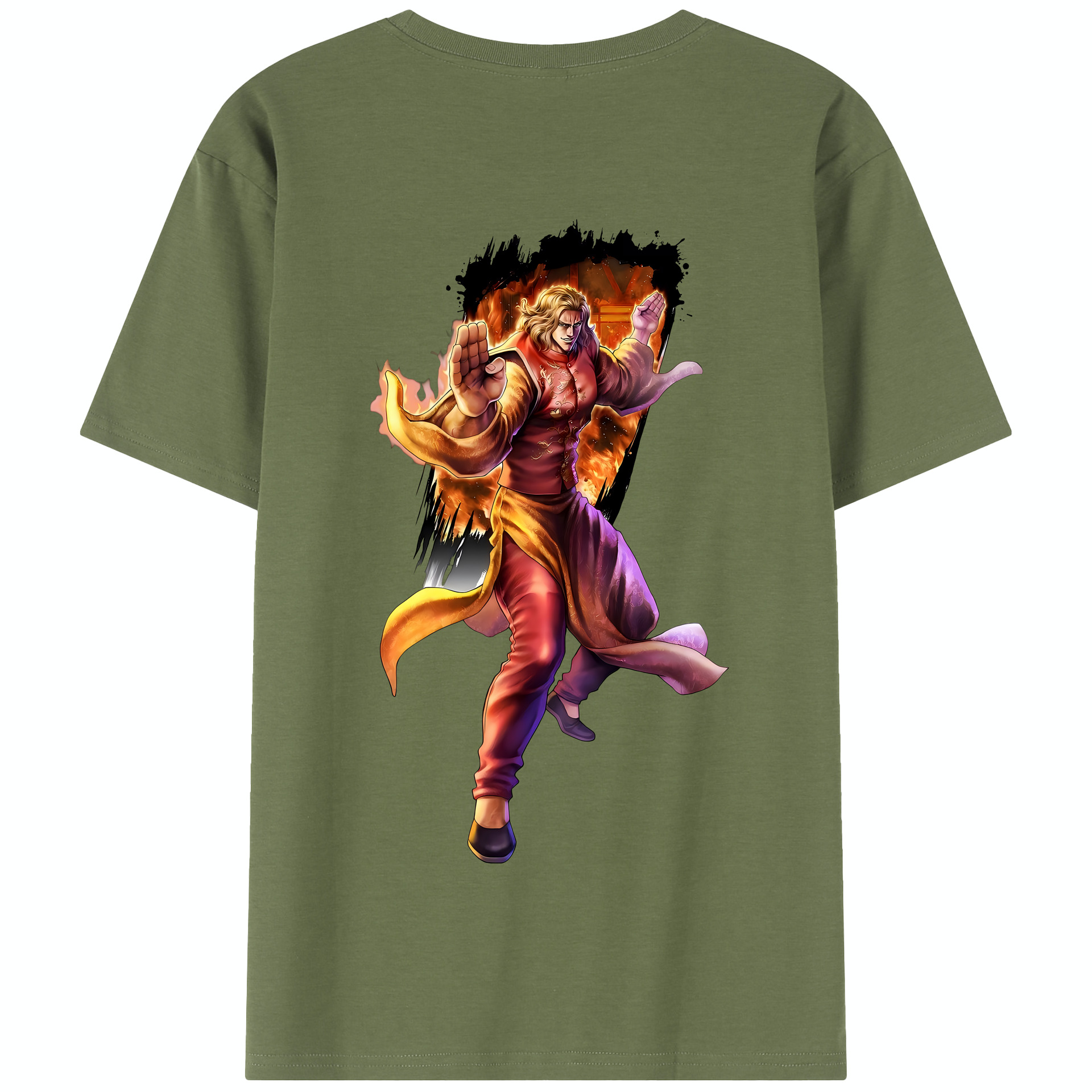 （画像用） 北斗の拳 Fist of the North Star 綿100％半袖Tシャツ（背面プリント）